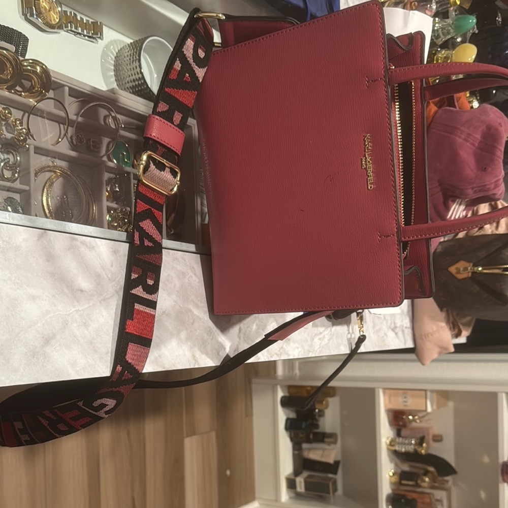 Michael Kors Red Crossbody Bag with Sleek Design